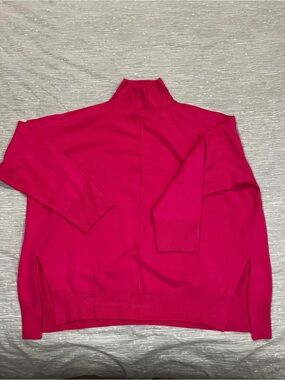 Women's hot pink turtle neck sweater